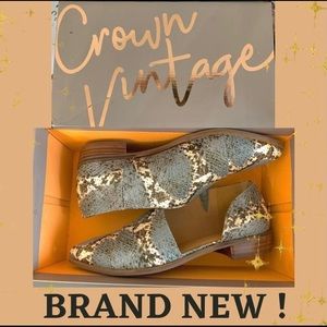 DAPPLED SNAKE SKIN SANDAL LOAFER